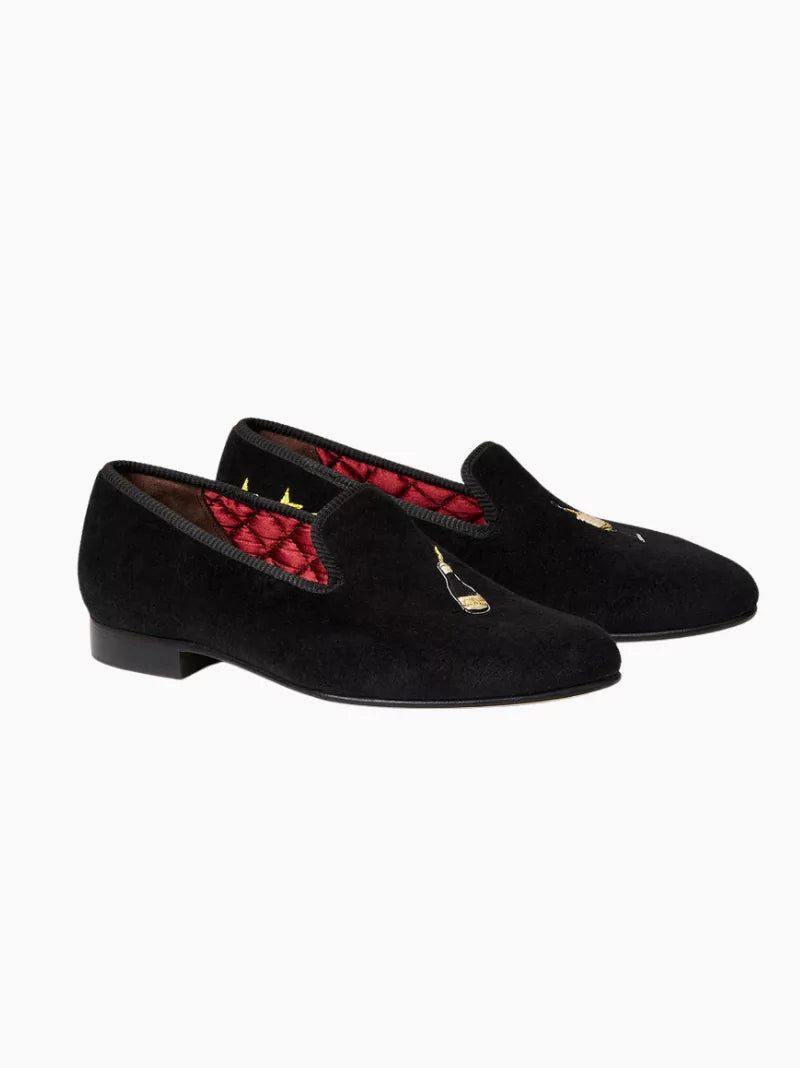 Velvet Cocktail Slippers