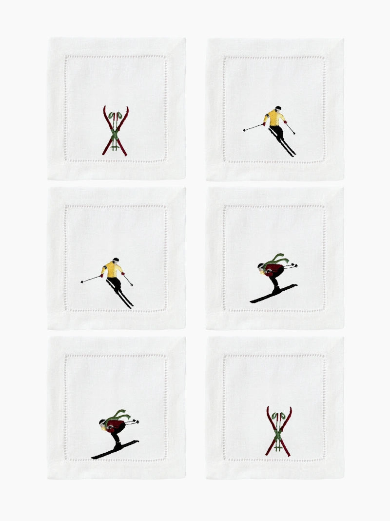 Ski Cocktail Napkin Set
