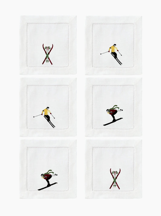 Ski Cocktail Napkin Set