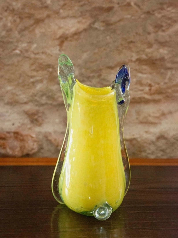 Bloom Yellow Handblown Glass Vase