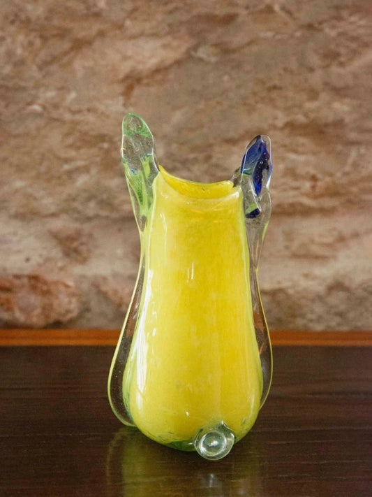 Bloom Yellow Handblown Glass Vase