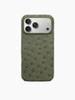 Olive Green Ostrich iPhone Case