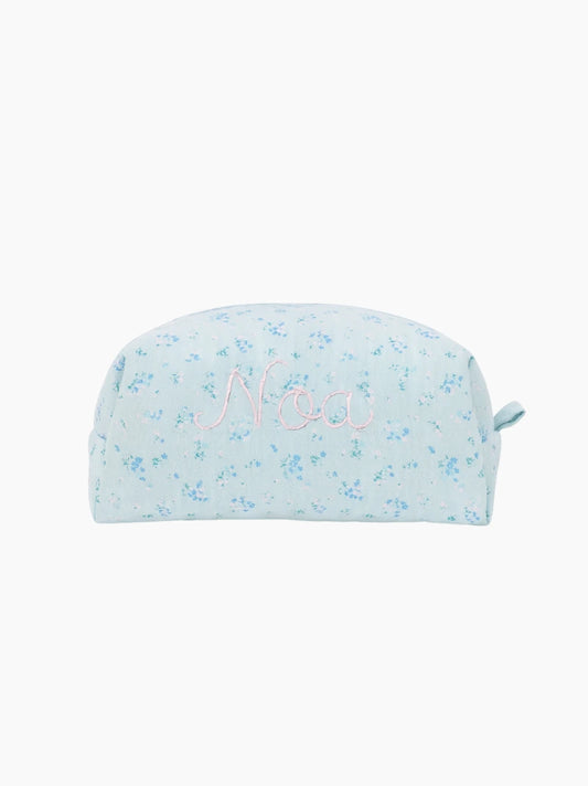 Personalised Green Floral Baby Toiletry Bag