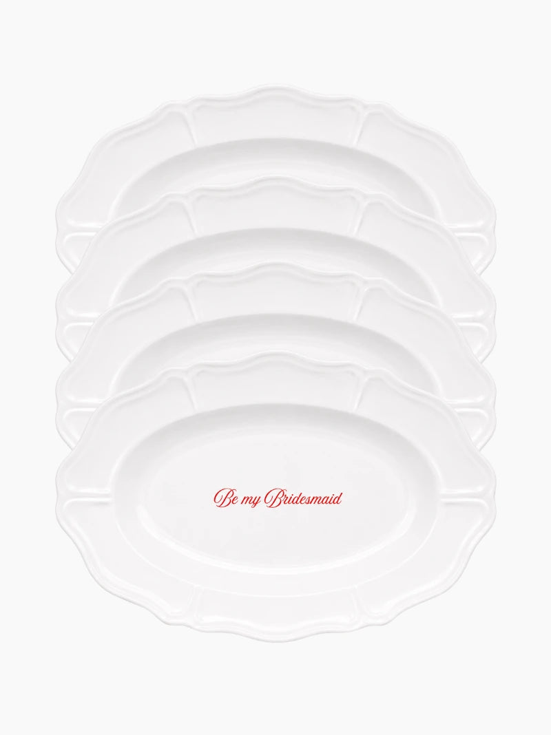 Bridal Party Plate Set of 4