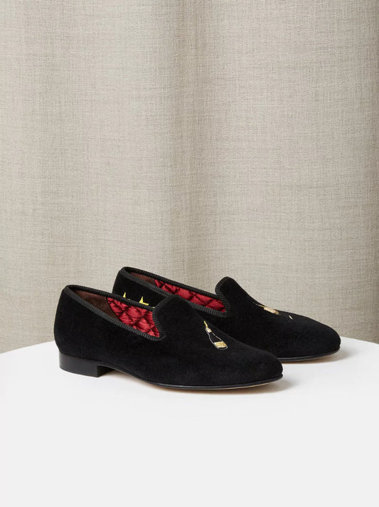 Velvet Cocktail Slippers