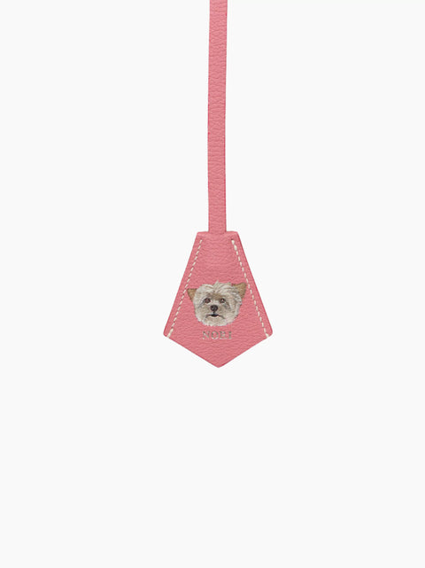 Pink Leather Pet Charm