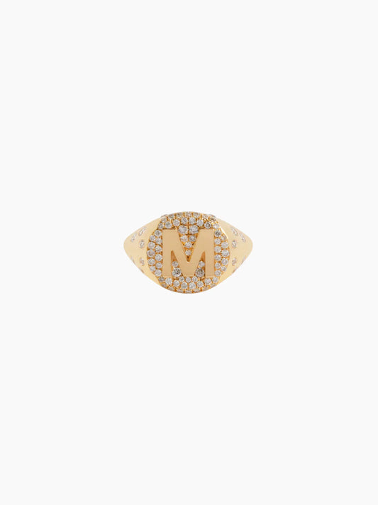 Diamond Letter Ring