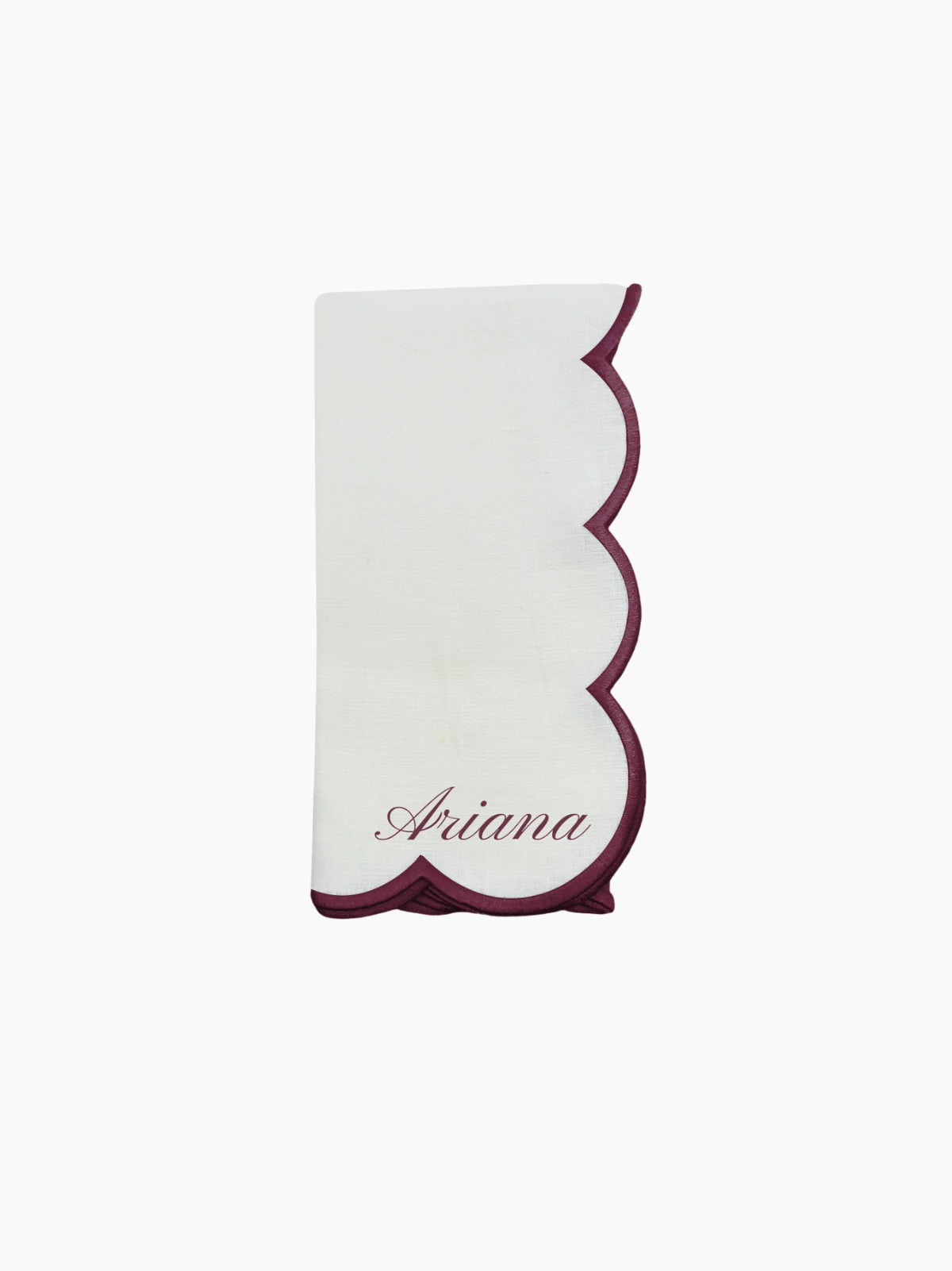 Personalised Scallop Napkin