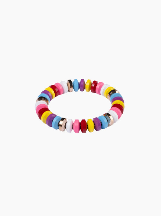 Gold Rainbow Beaded Bracelet