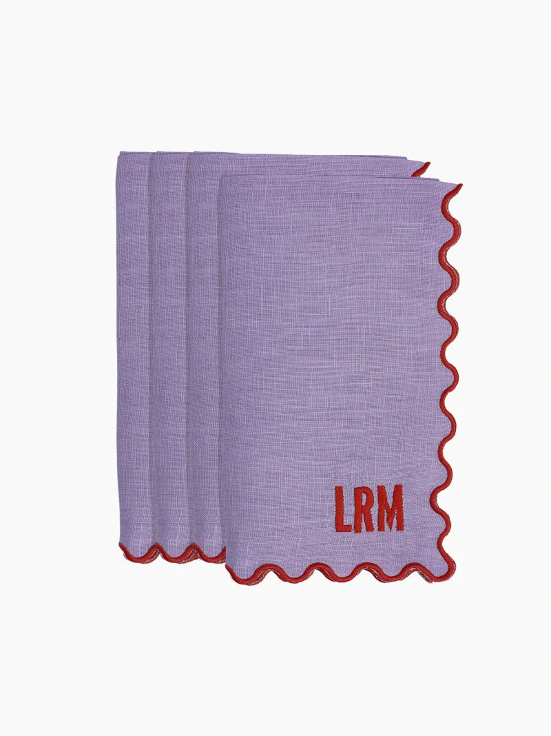 Personalised Dinner Napkins Set