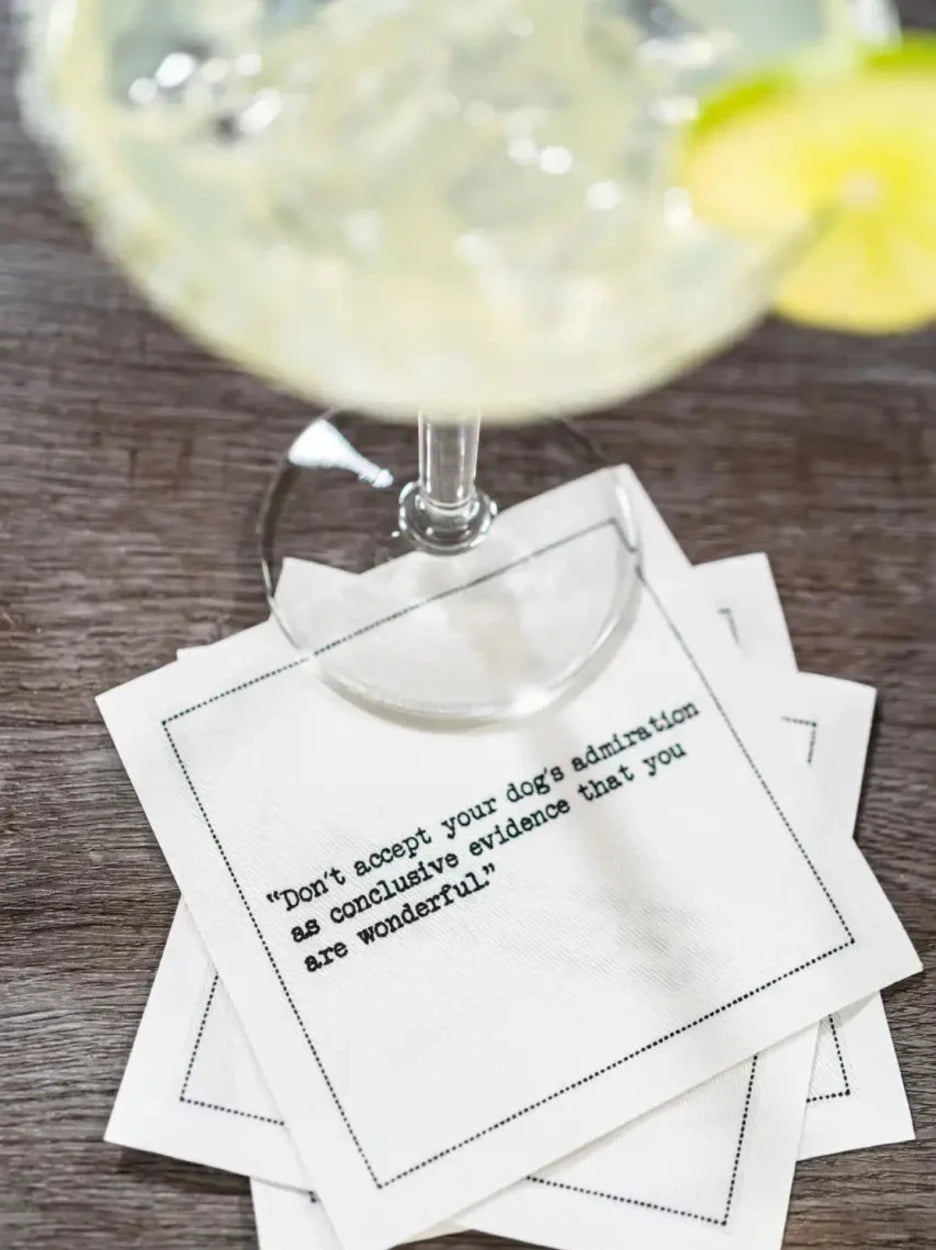 Dog Quotes Cocktail Napkins