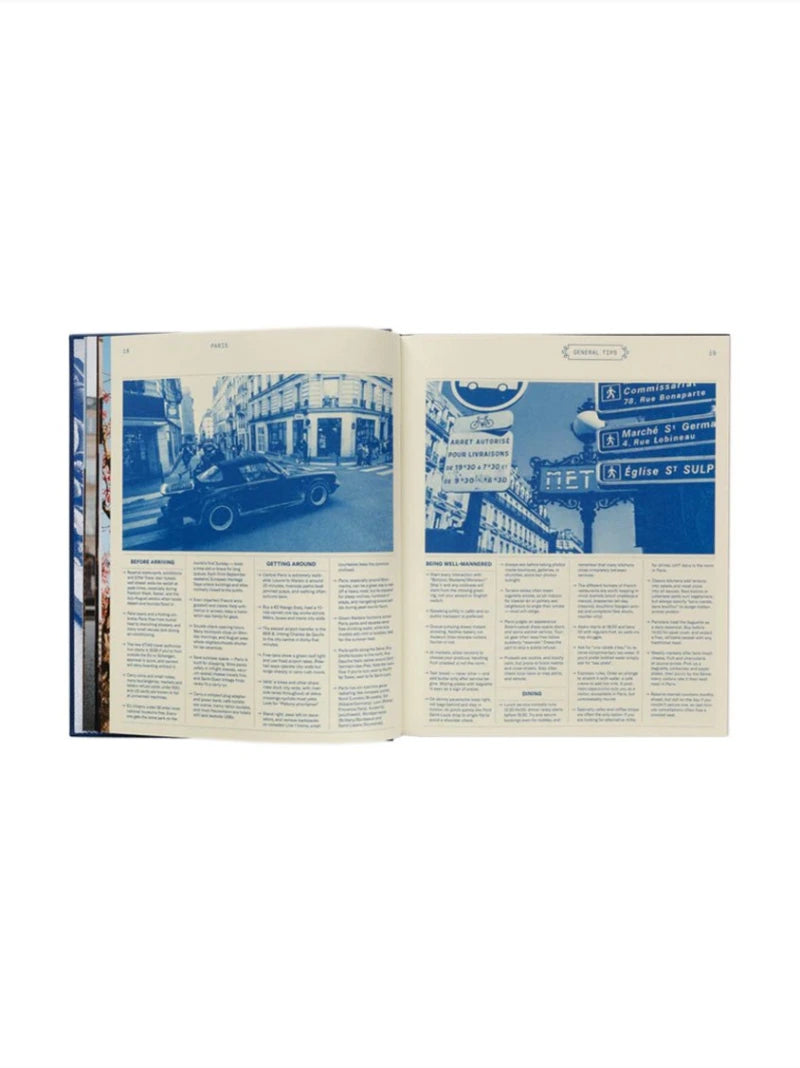 The Parisian Blue Coffee Table Book Stack