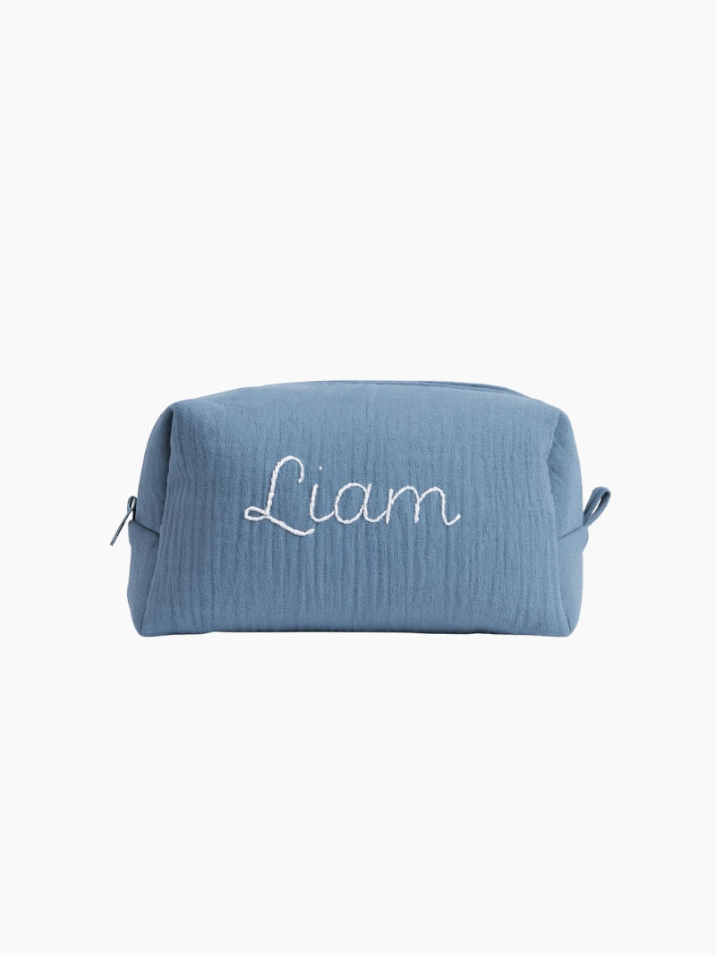 Personalised Dark Blue Baby Toiletry Bag