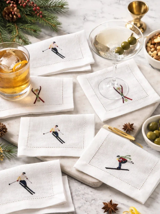 Ski Cocktail Napkin Set