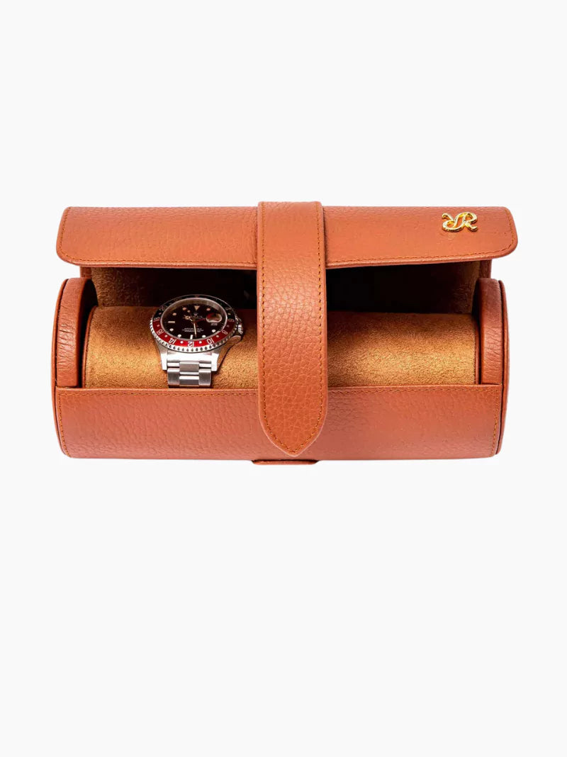 Berkeley Leather Three-Piece Watch Roll