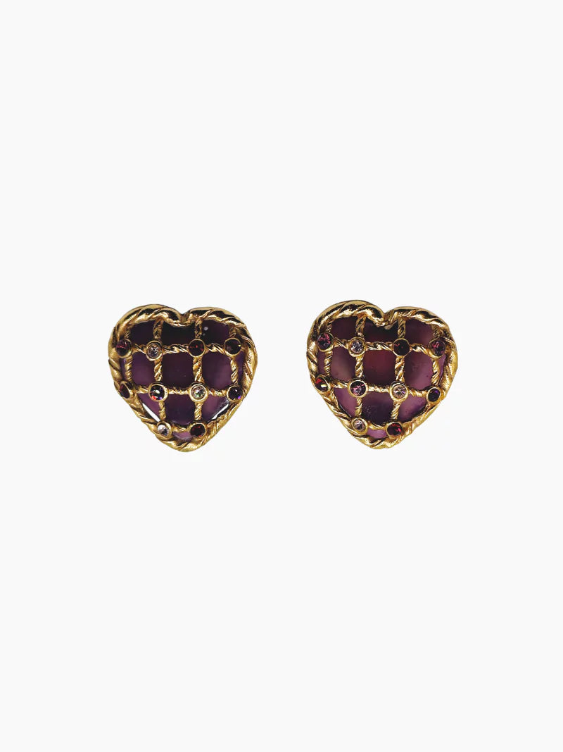 Vintage Heart Earrings