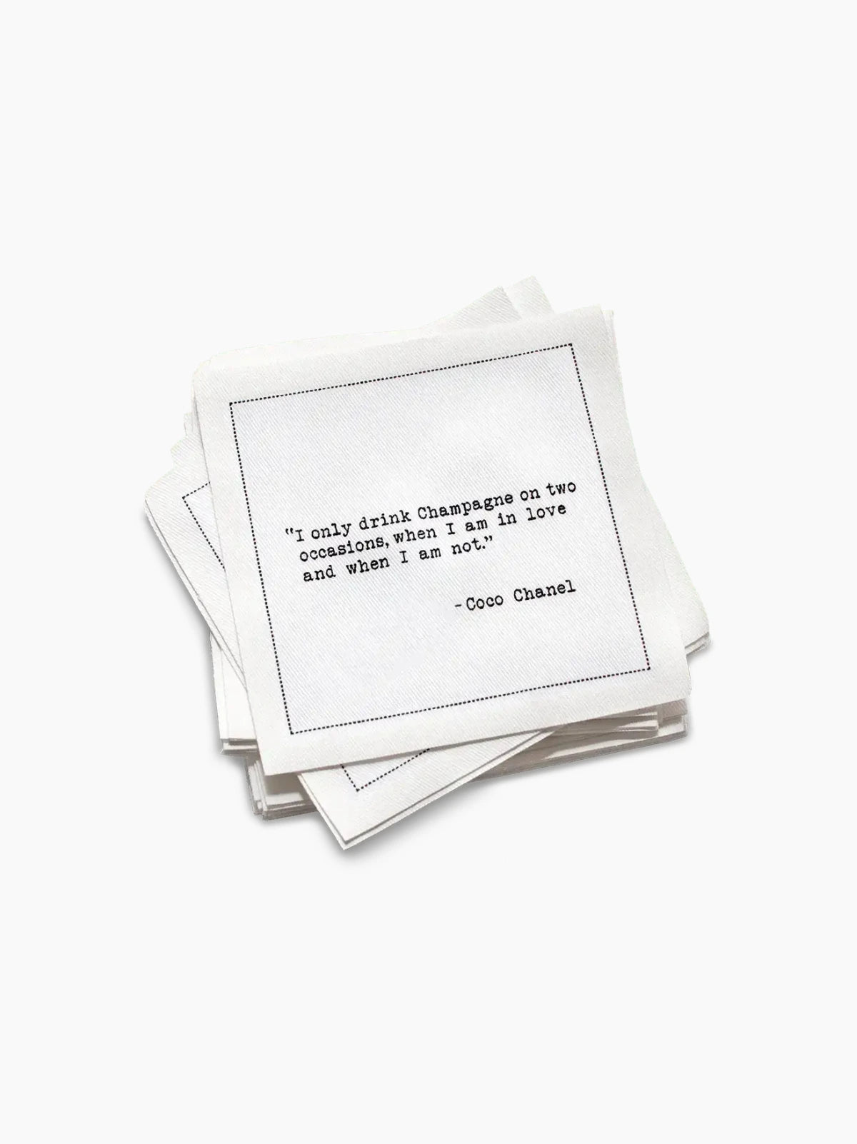 Champagne Drinking Quotes Organic Cotton Cocktail Napkins