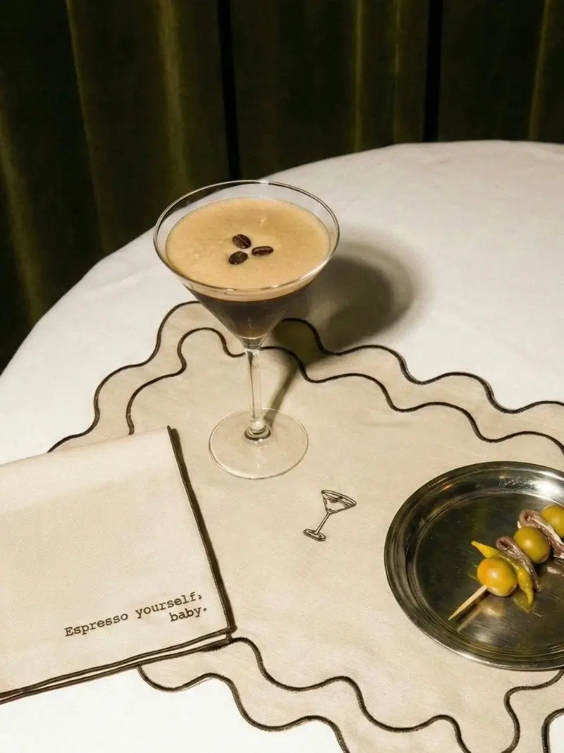 Espresso Martini Napkins Set of 2