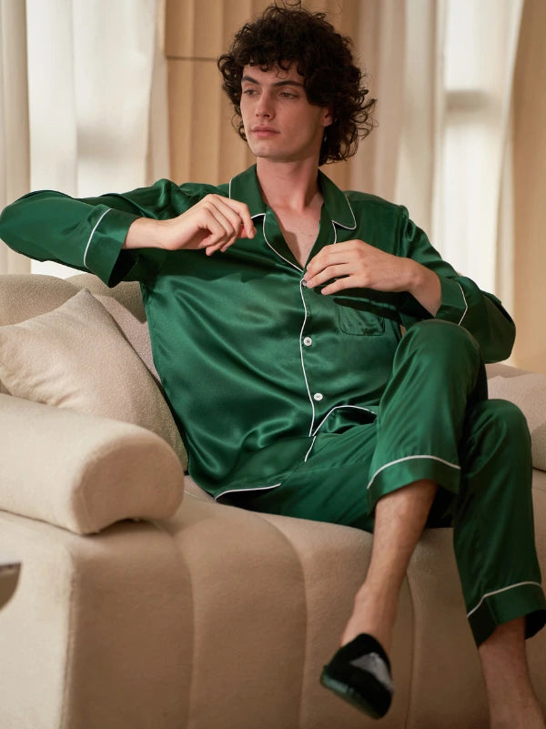 Personalised Men's Silk Pyjamas
