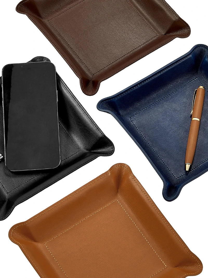 Personalised Leather Valet Tray