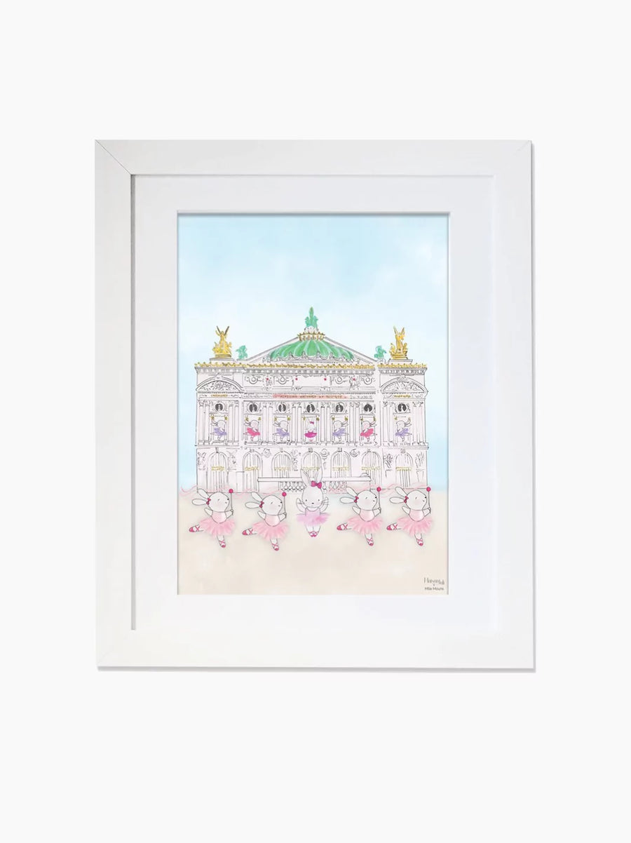 Personalised Ballerinas at L'Opera Kids Art Print