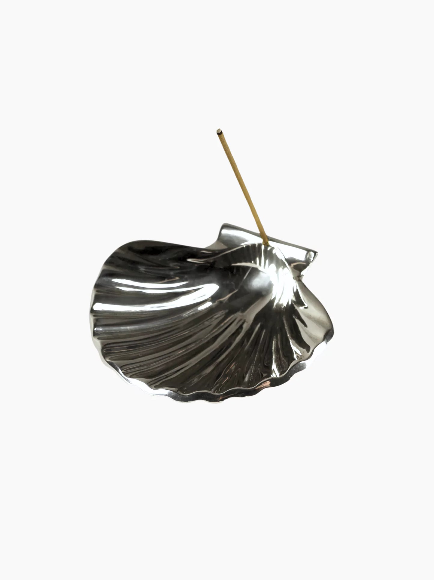 Silver Shell Incense Holder