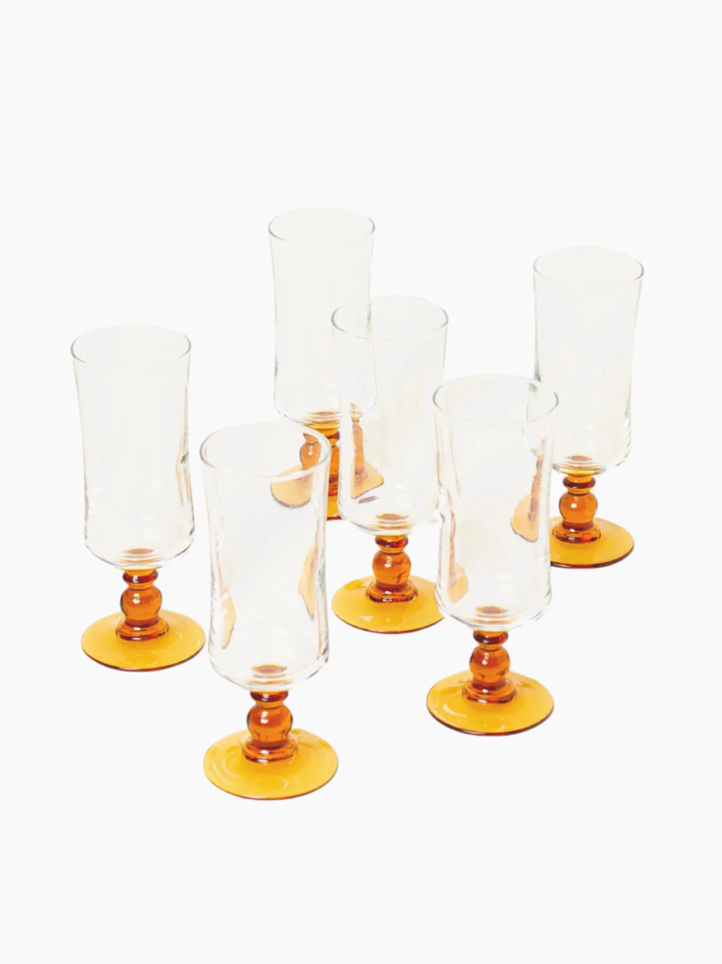 Amber Flutes Set of 6