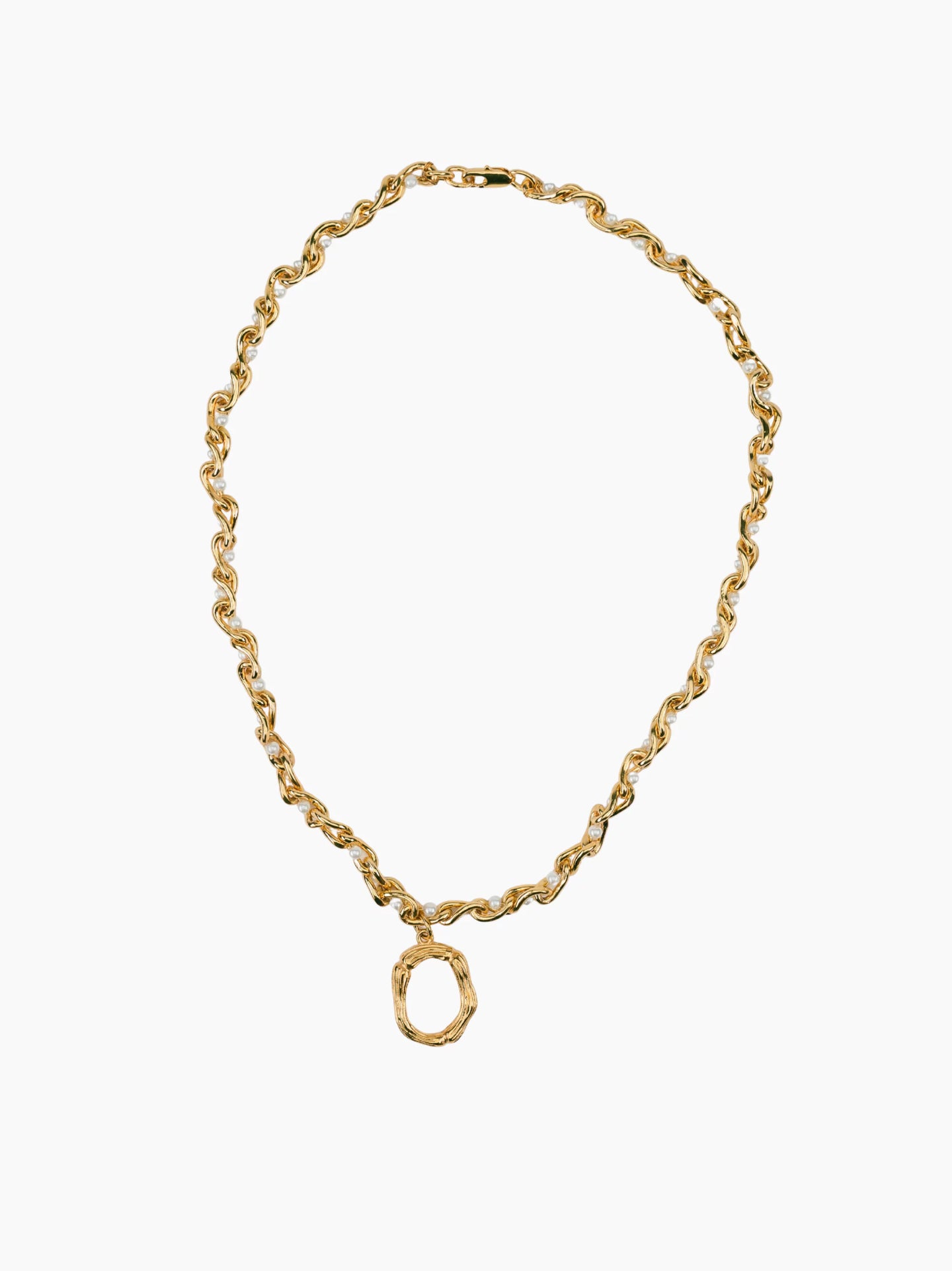 Pearl Gold Initial Chain