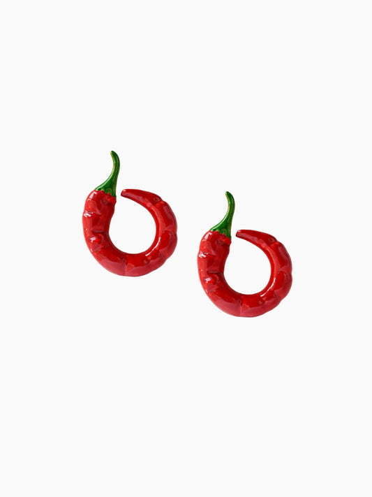 Chilli Pepper Red Napkin Ring Set