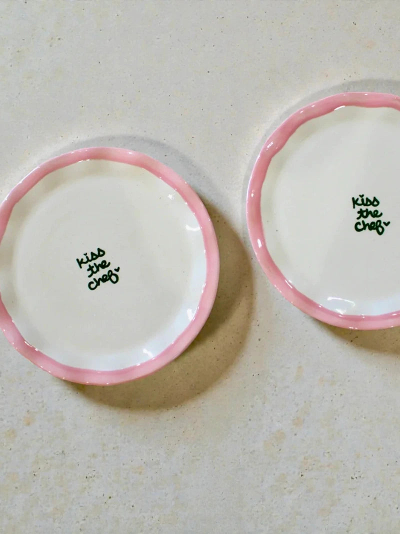 Kiss The Chef Ruffled Dessert Plates
