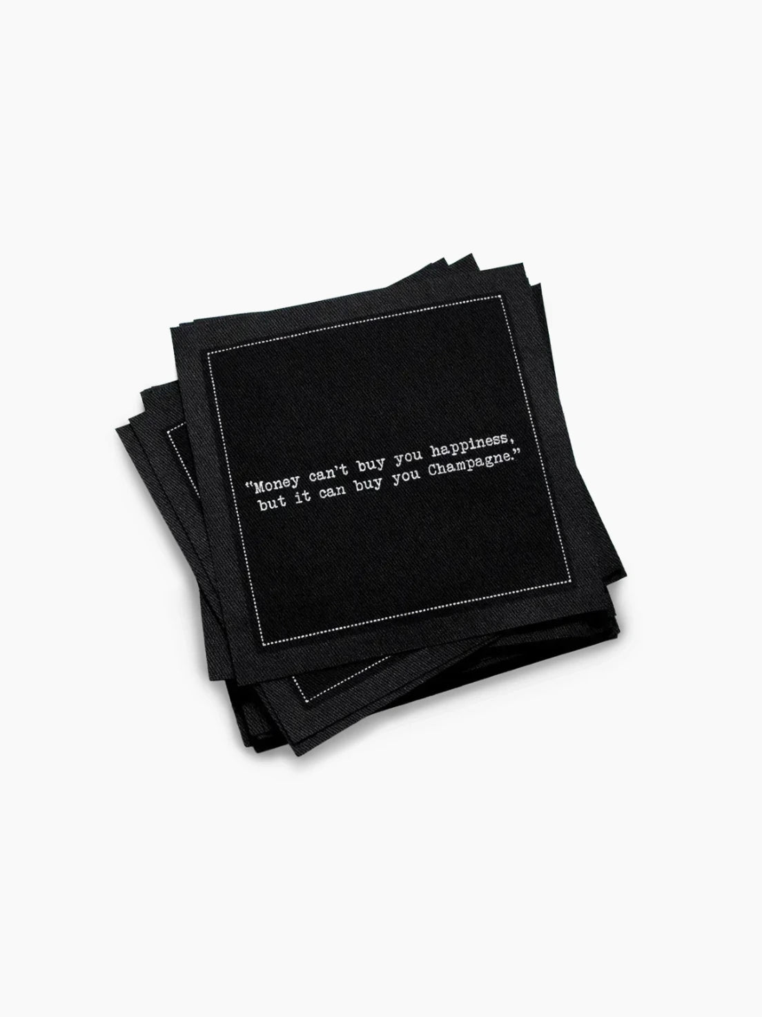 Champagne Drinking Quotes Organic Cotton Cocktail Napkins