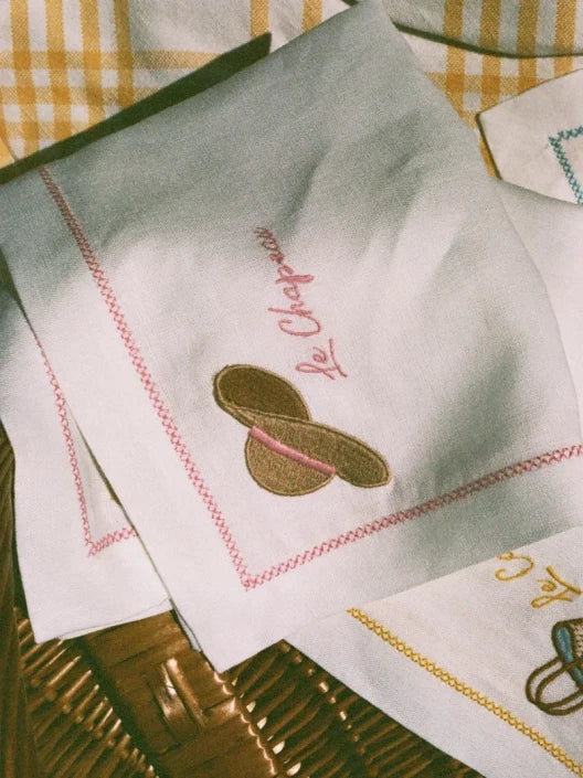 Le Chapeau The Hat Linen Napkin