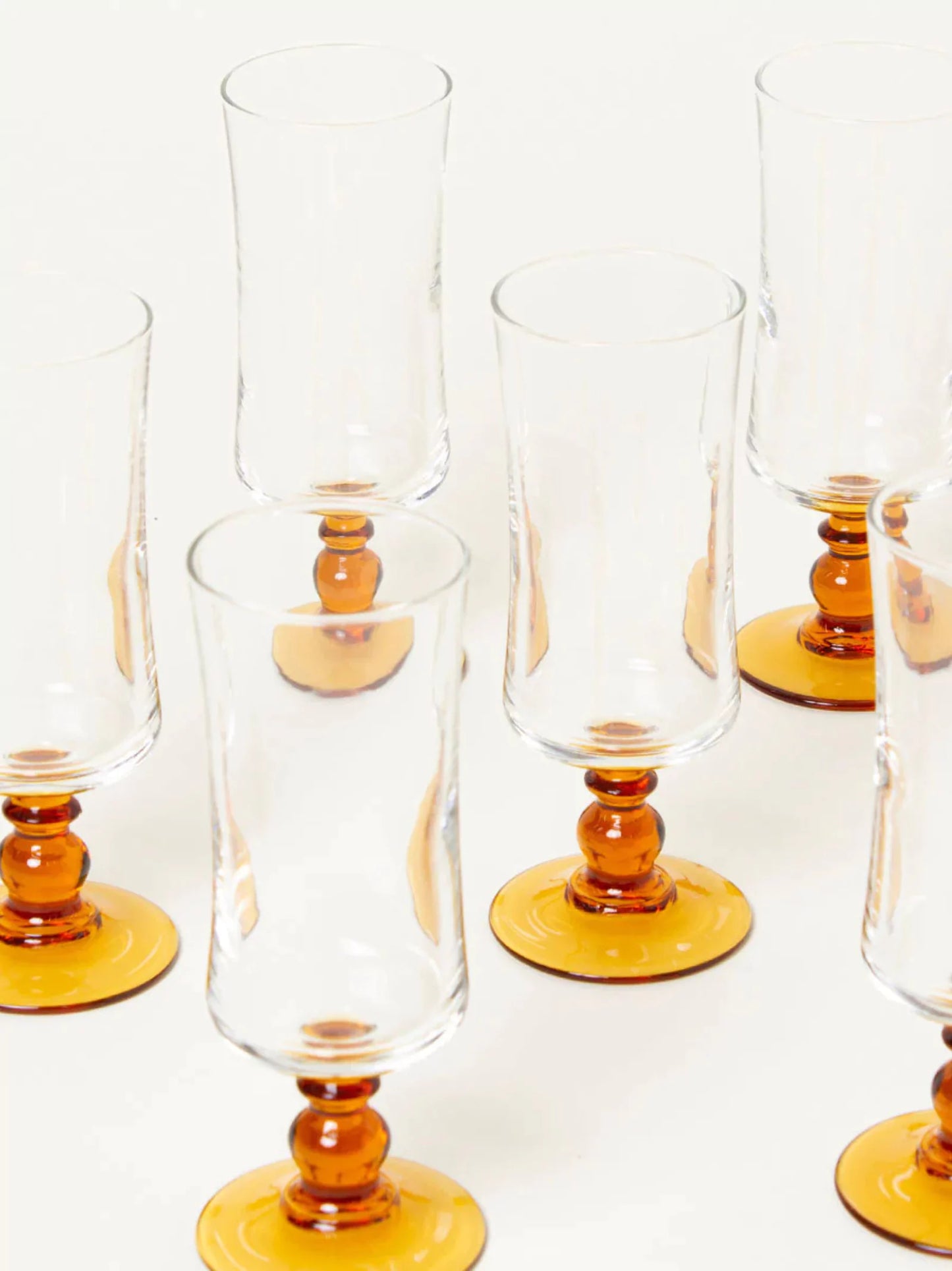 Amber Flutes Set of 6