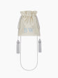 Silver Silk Pouch Bag
