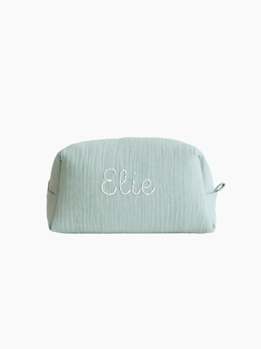Personalised Green Baby Toiletry Bag