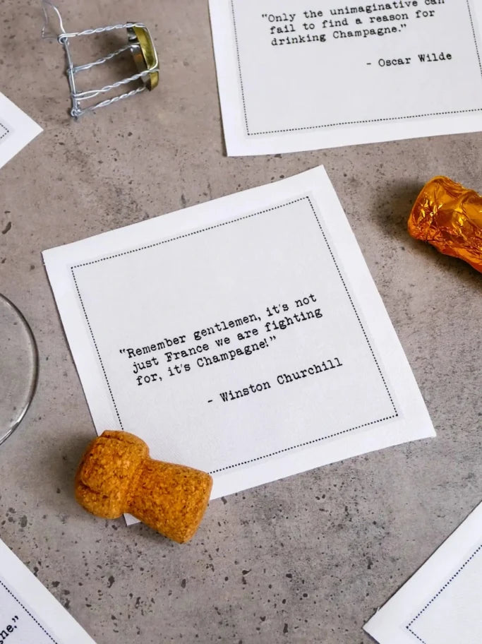 Champagne Drinking Quotes Cocktail Napkins