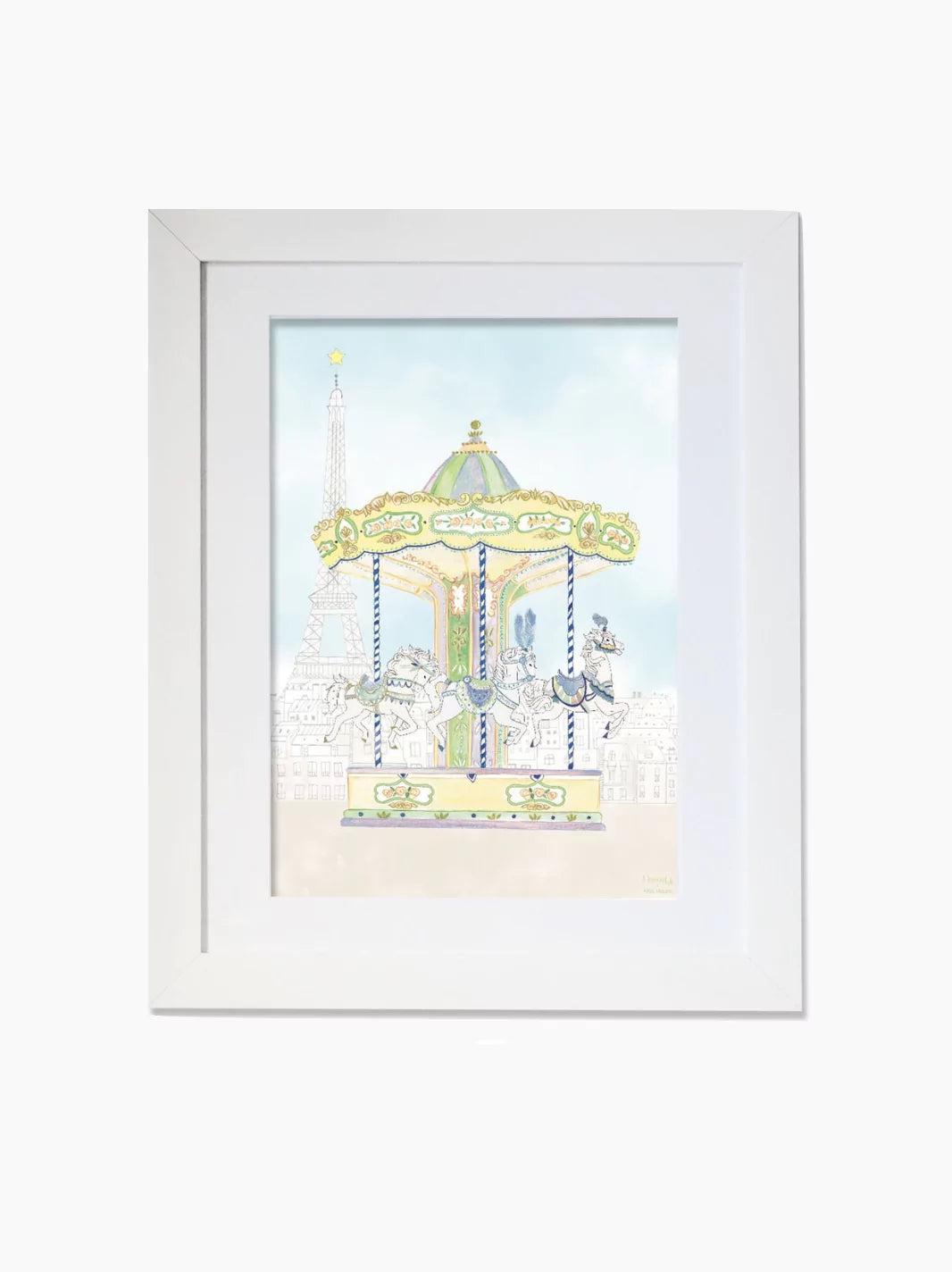 Personalised Carousel at The Trocadero Kids Art Print