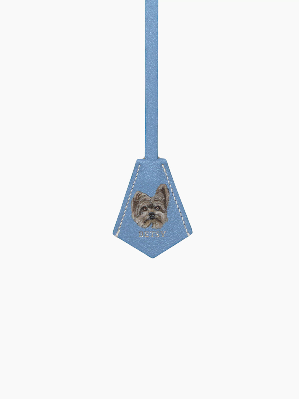Light Blue Leather Pet Charm