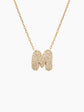 Diamond Bubble Letter Necklace