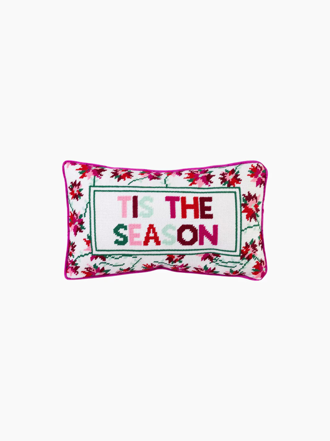 Tis The Season Needlepoint Pillow