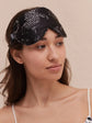 Personalised Navy Leopard Silk Eye Mask