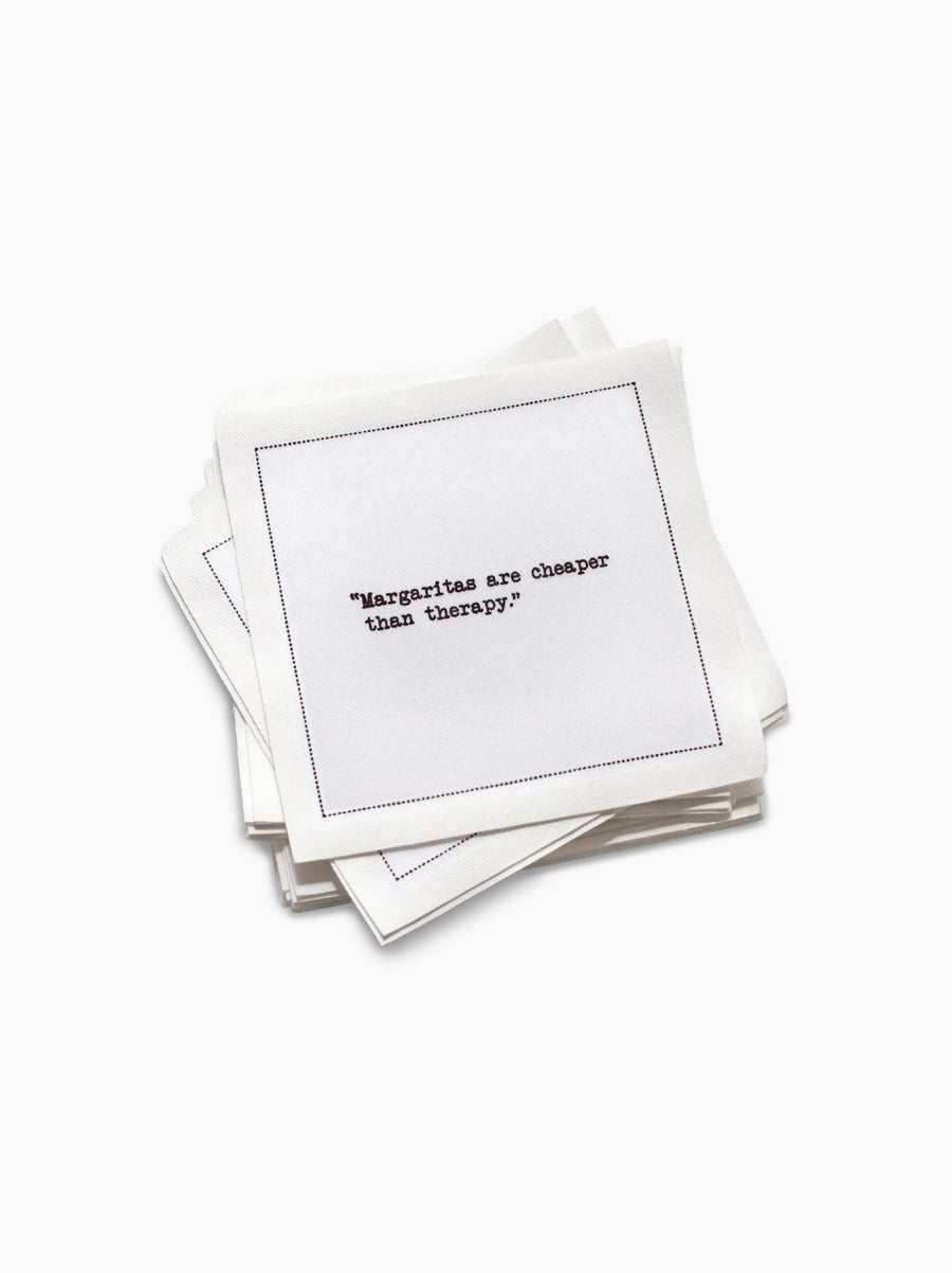 Margarita Drinking Quotes Organic Cotton Cocktail Napkins