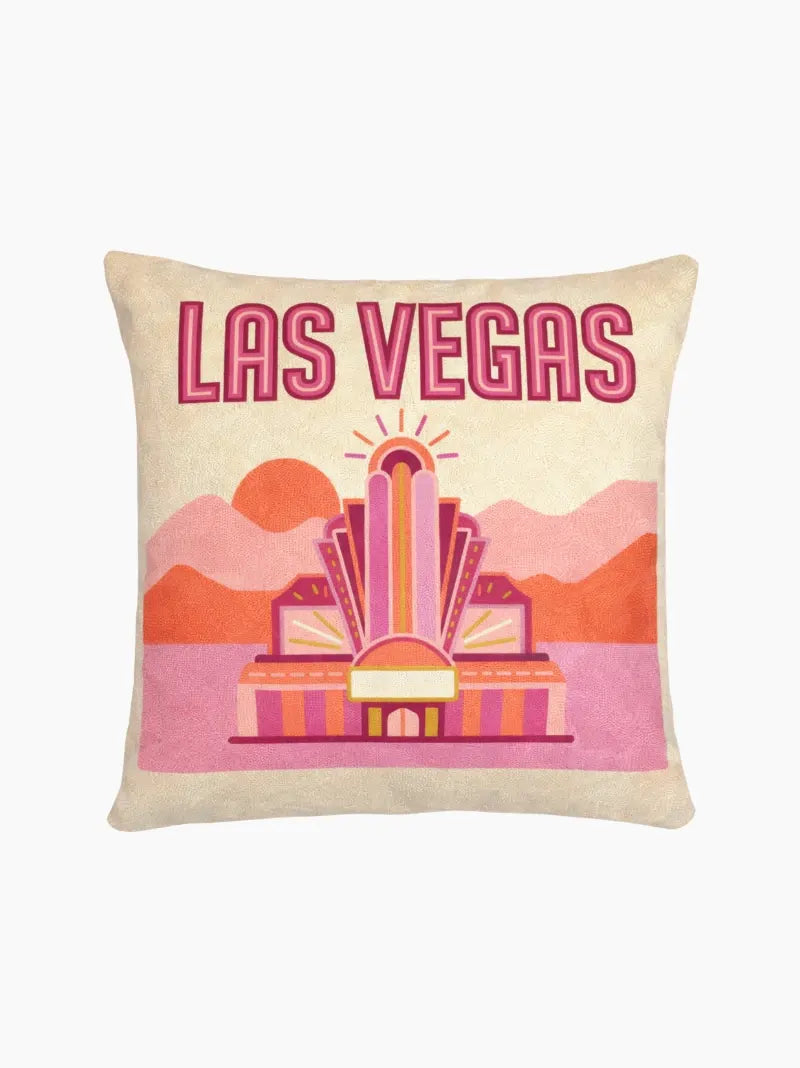 Las Vegas Needlepoint Travel Pillow