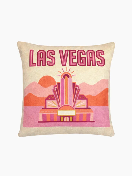 Las Vegas Needlepoint Travel Pillow