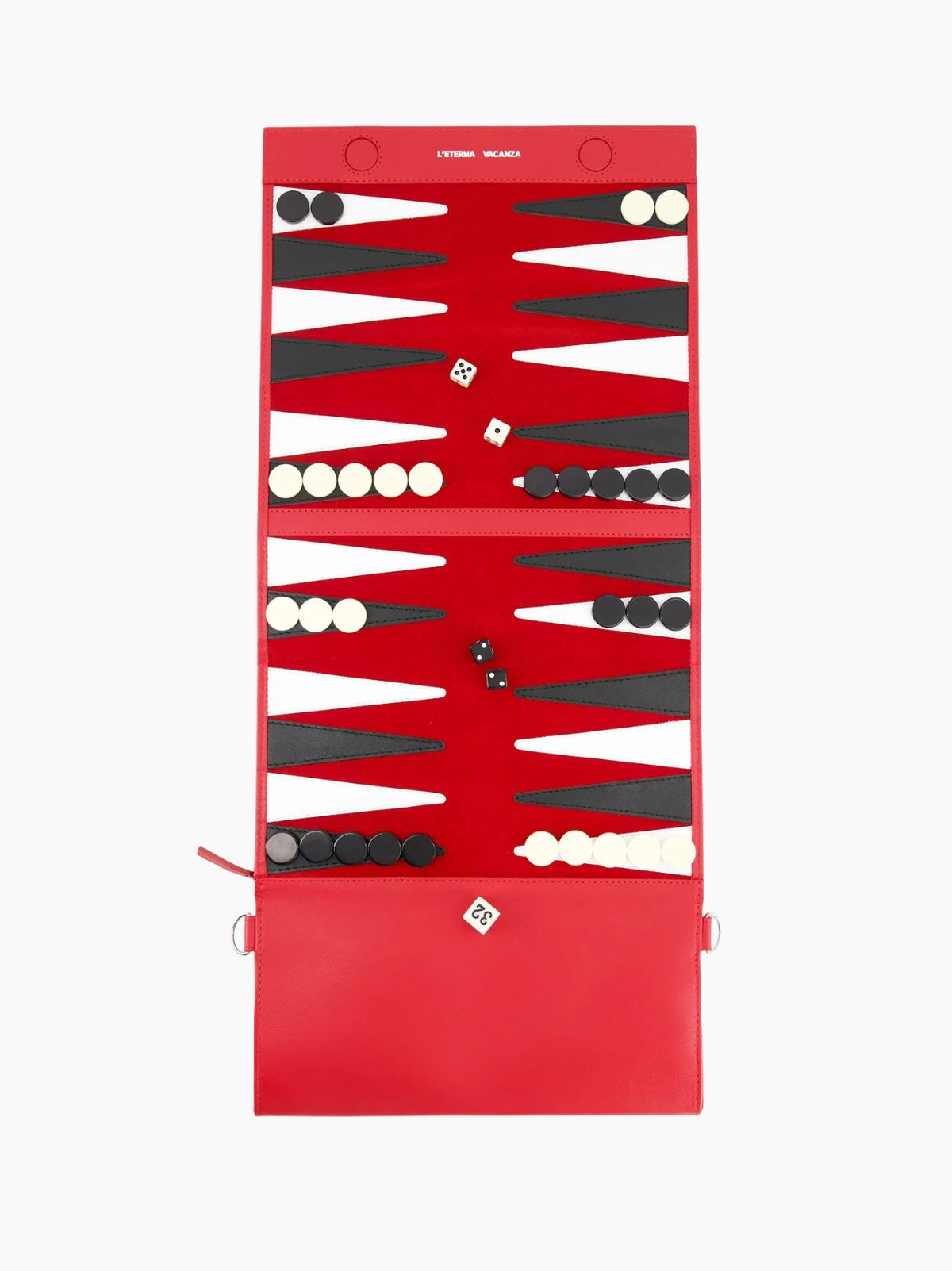 Red Travel Backgammon Bag