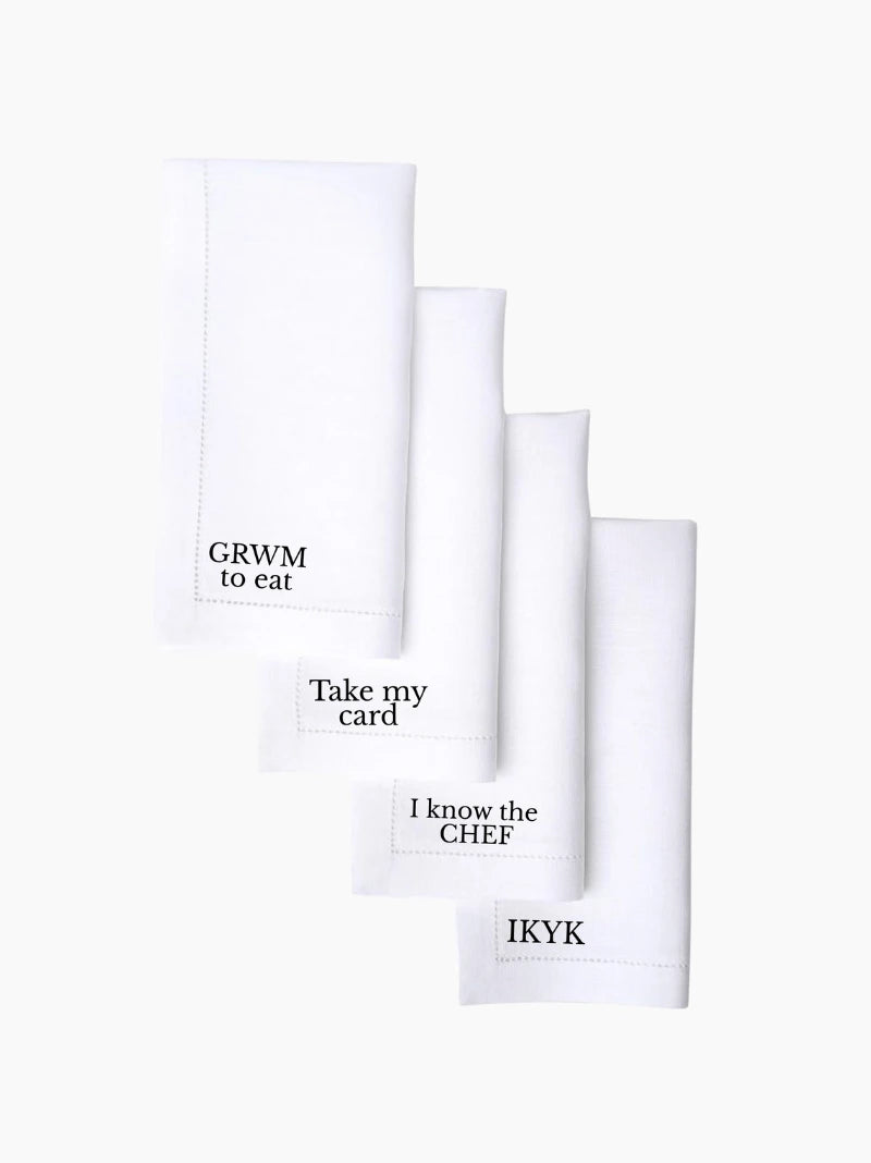 The Dinner Talk Napkins Set of 4