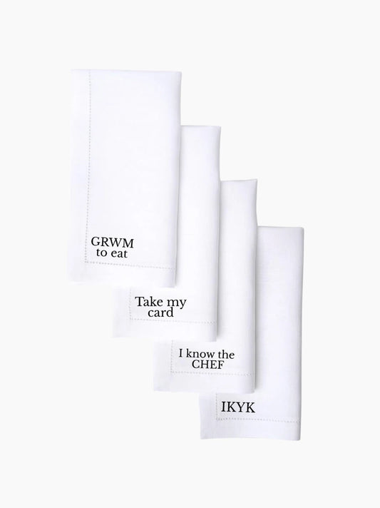 The Dinner Talk Napkins Set of 4