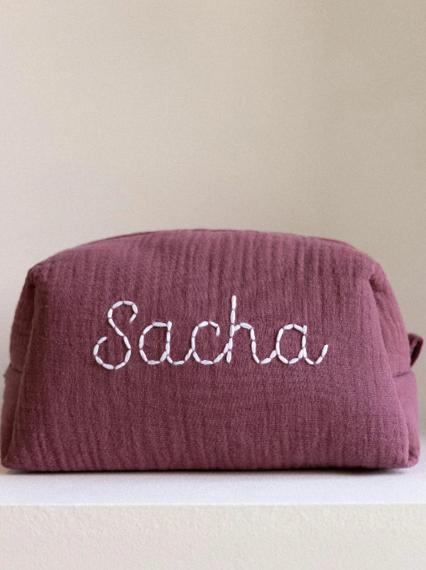 Personalised Bordeaux Baby Toiletry Bag