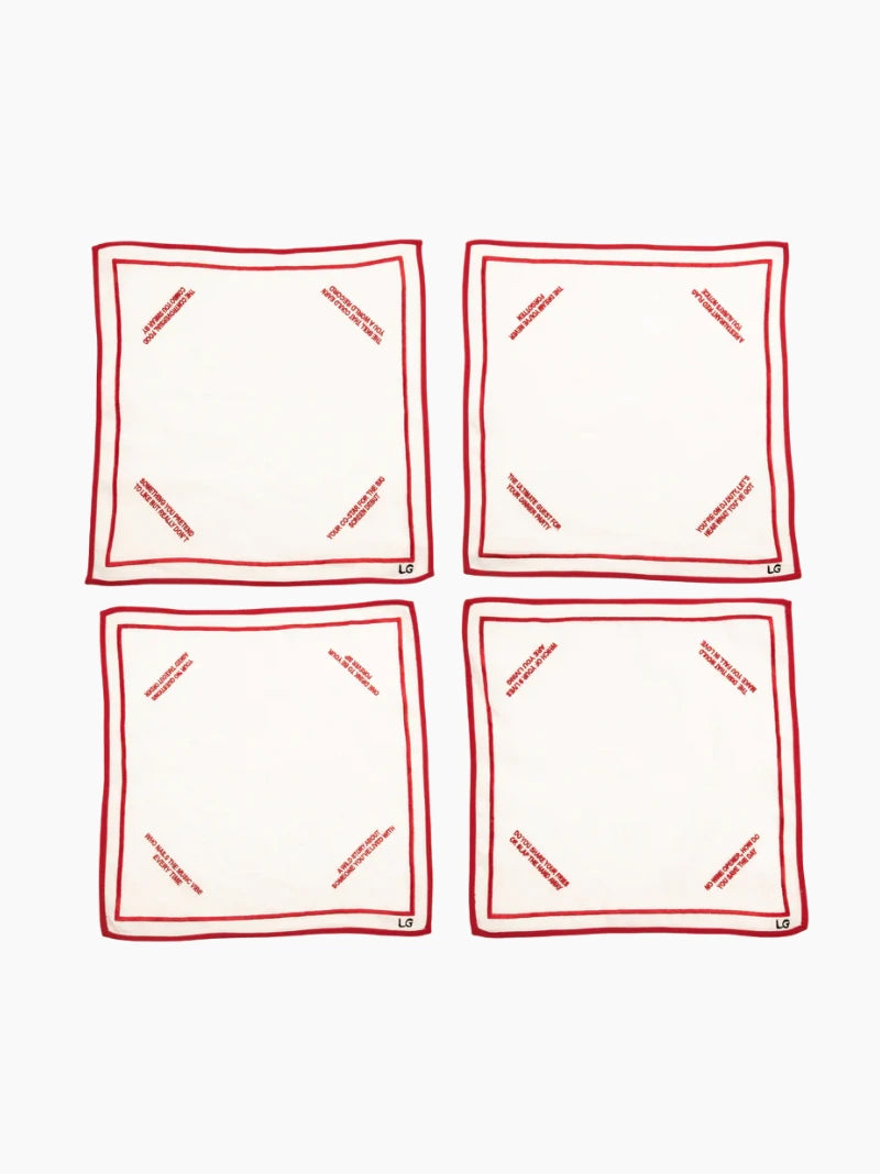 Conversation Starter Napkin Set of 4