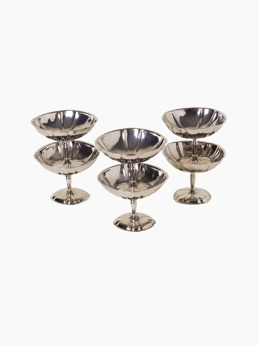 Silver Square Coupes Set of 6